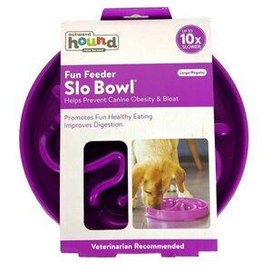 Outward Hound Fun Feeder Slo Bowl Large/Regular Purple Non-Slip Base